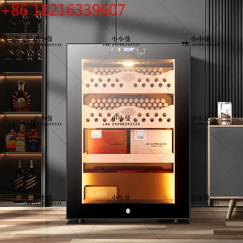 Intelligent temperature control wet cigar cabinet Cedar wood mini small household embedded wine cabinet