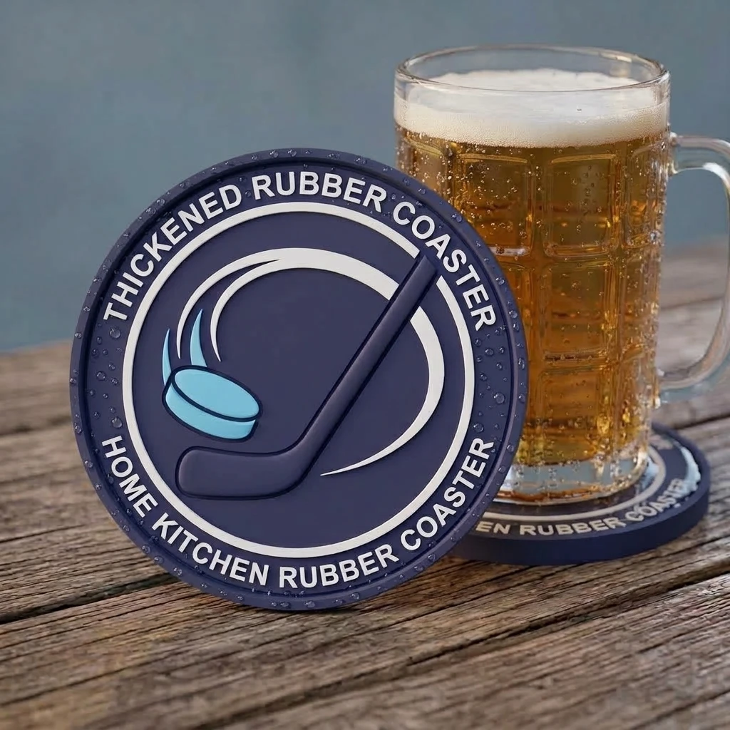 Soft PVC Rubber Drink Coaster Customized Personal Logo Any Shape Cup Mat for Bar & Household