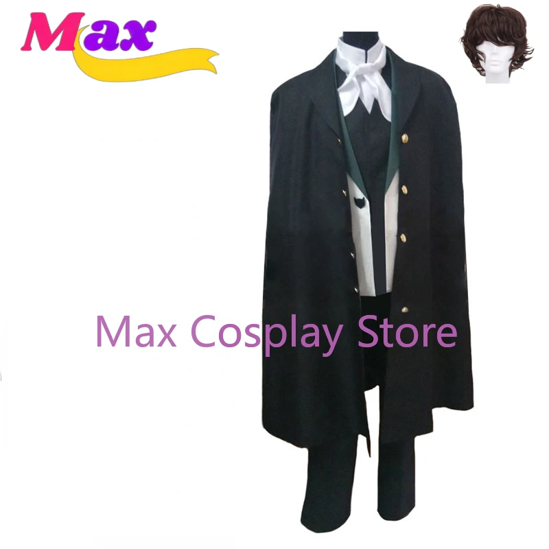 Max Cos Edgar Allan Poe Cosplay Costume Unisex Uniform Suits Halloween Anime Exhibition Performance Clothing