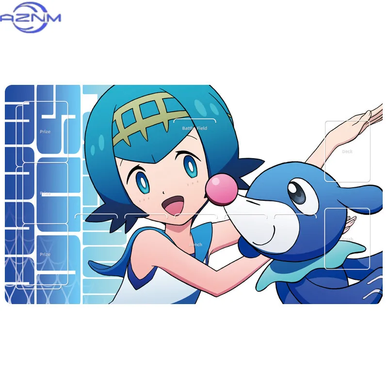Anime Pokemon GAME PTCG Dedicated Card Play Mat Battle Against Trainer Nessa Ash Lillie isty Jirachi Gifts Toys