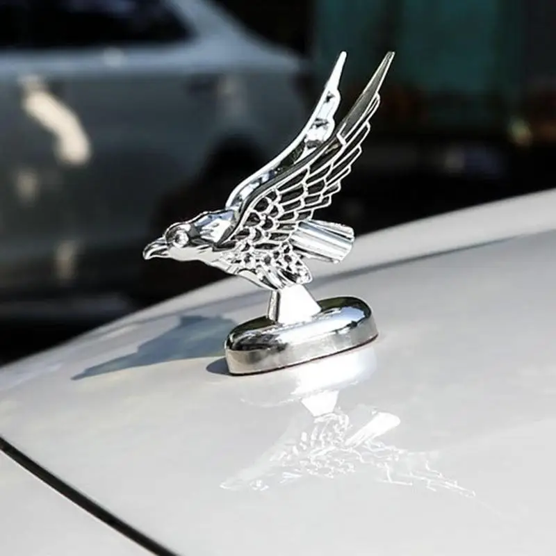 3D Eagle Car Hood Ornament Emblem Self-Adhesive Automotive Auto Truck Front Hood Animal Decoration Car Supplies