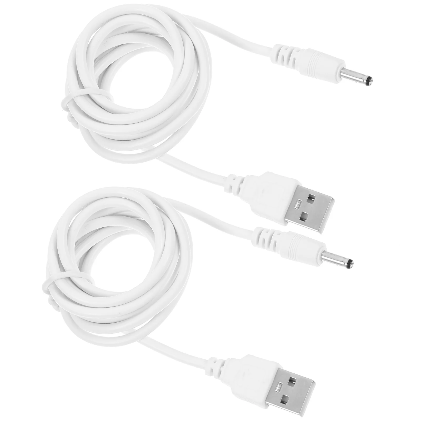 

2Pcs Dc Charging Cable USB to .5x1.35mm Replacement Cord USB Safe Use for Tablet Fan Lamp Cord