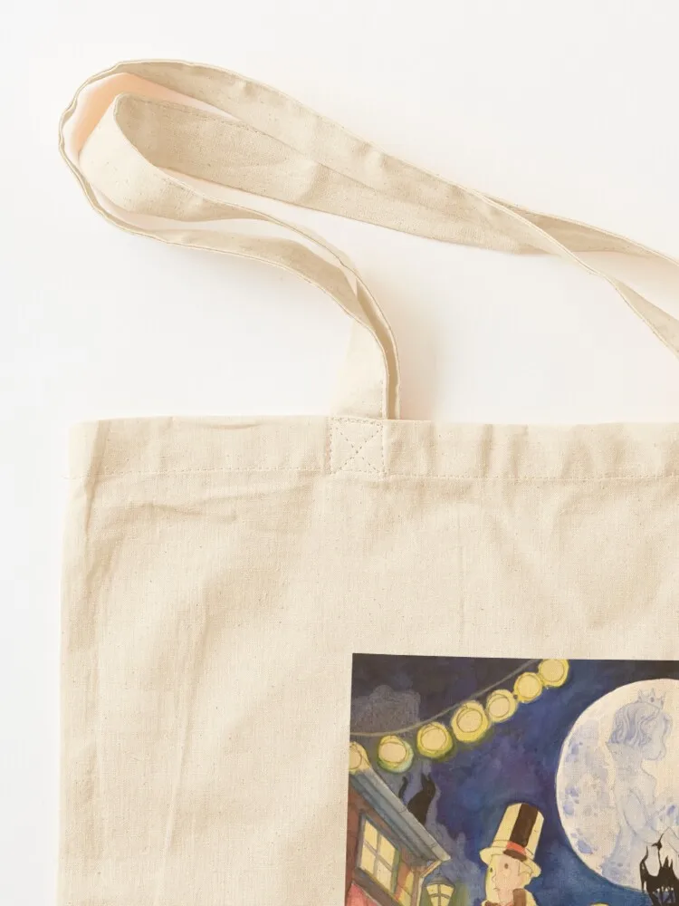 حقيبة أستاذ ليتون وصندوق الشيطاني FanArt Tote حقيبة يد نسائية حقيبة يد للسيدات حقيبة تسوق صديقة للبيئة قابلة للطي