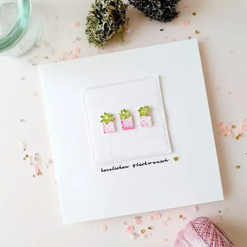 

Piggy Craft metal cutting dies cut die mold Potted flower plant Scrapbook paper craft knife mould blade punch stencils dies