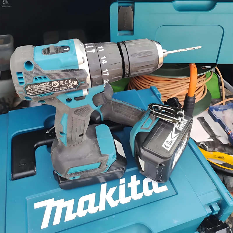 

Makita DHP487 Screwdriver Cordless Percussion Drill 18V Electric Variable Speed Brushless Motor Impact Power Tools Power Drill