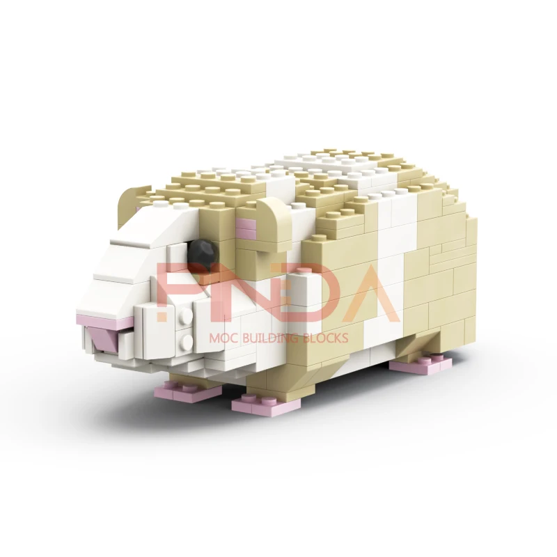 205 PCS Guinea Pig Model Set Building Blocks Cute Pet Animal MOC Bricks Creative Children's Toy Birthday Gift Christmas Present