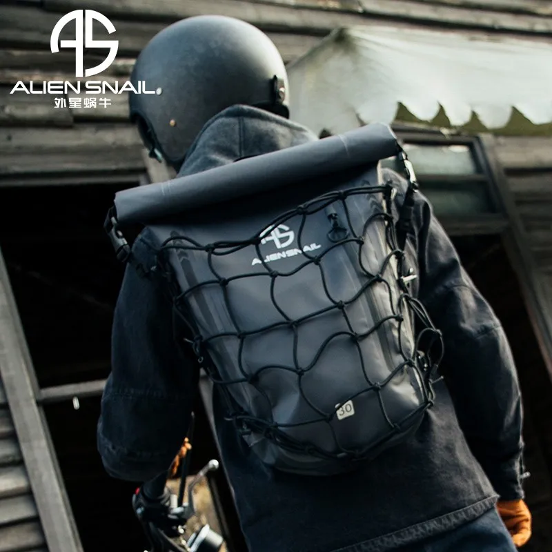 

Alien Snail Motorcycle Waterproof Backpack Helmet Bag Riding Motorcycle Rainproof Large Capacity Rider Bag 30 Liters LegBag