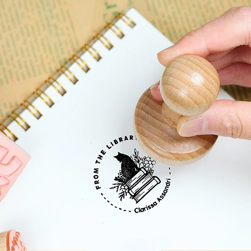 Personalisierter Holz-Stempel mit Logo, individuell gestaltbarer DIY-Holzgriffstempel, Stempel mit individuellem Muster für Hochzeitsverpackungen und Scrapbooking – Detail 3