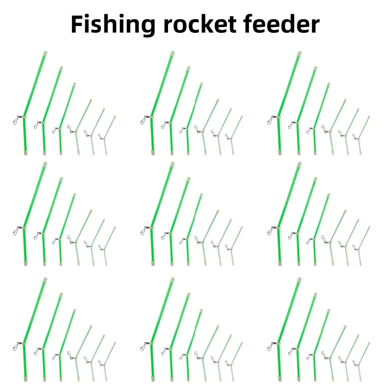 5pcs With Rolling Snap Fishing Rocket Feeder Swivel For Feeder Cage Carp Rig Carp Bomb Pellet Bent Anti Tangle