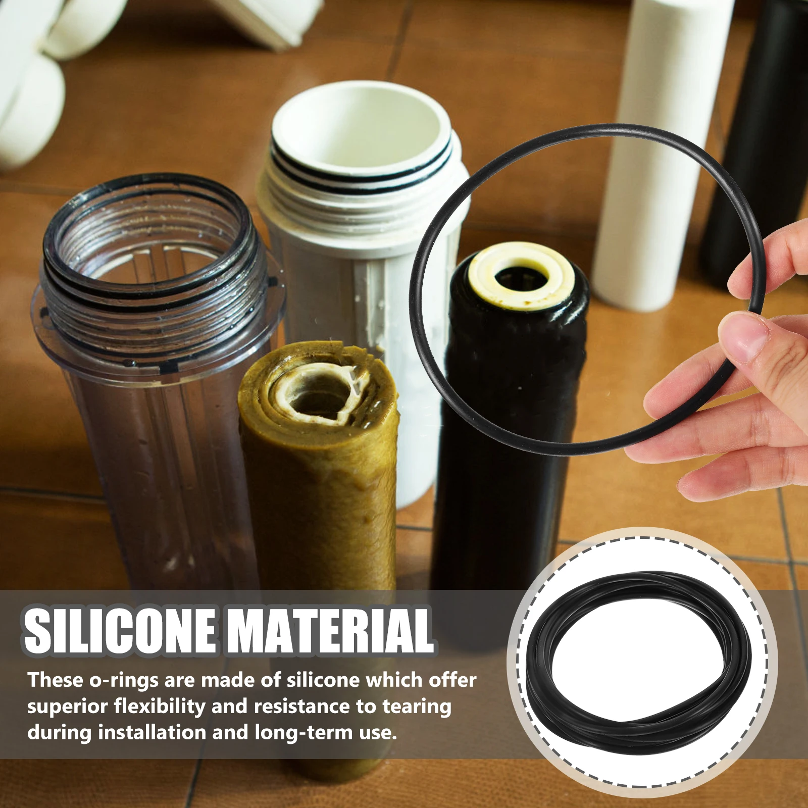 

10pcs Water Filter Sealing O-Ring Gasket Replacement For Purifier Housing Silicone Seal Washer Leak-Proof Seal Ring Set Home