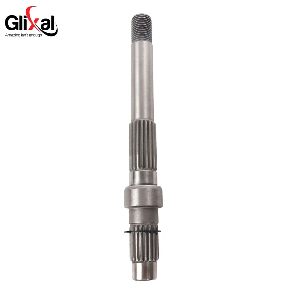 Glixal GY6 49cc 50cc 195mm Gearbox Output Final Drive Shaft for 139QMB 139QMA 4-Stroke Chinese Scooter Moped ATV Go-Kart