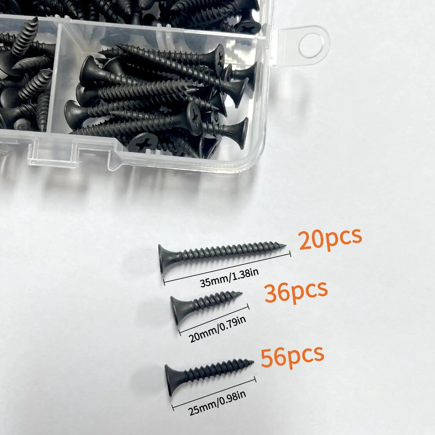 UULMERA 112pcs schrauben set 3 specifications:M3.5×20 M3.5×25 M3.5×30 holzschrauben set，selbstschneidende schrauben set