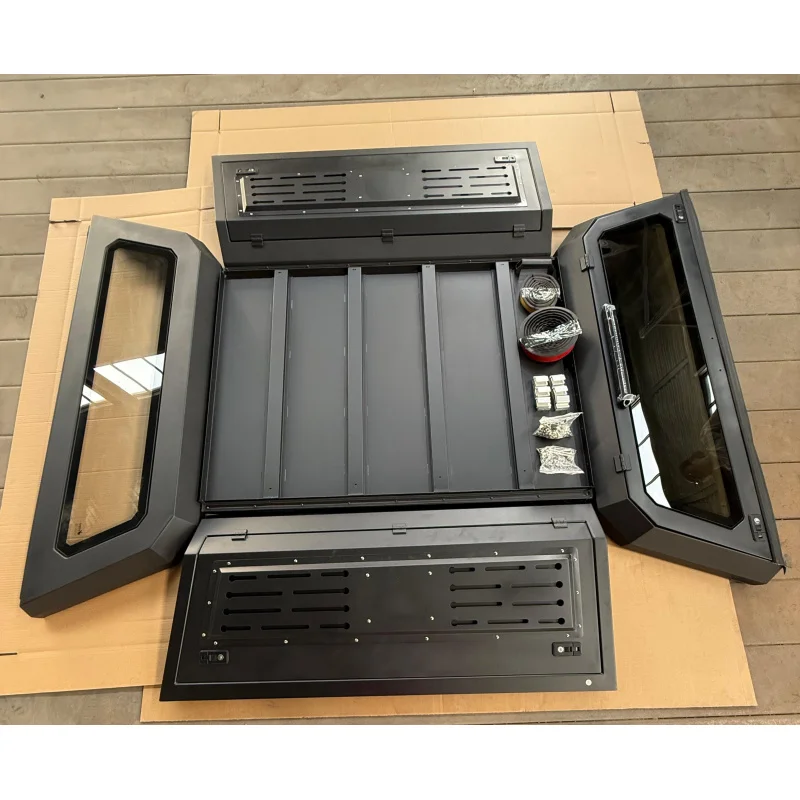 4x4 Heavy Duty Overland Aluminum High Roof Hard Canopy Pickup Truck Bed Cover Fit Hilux
