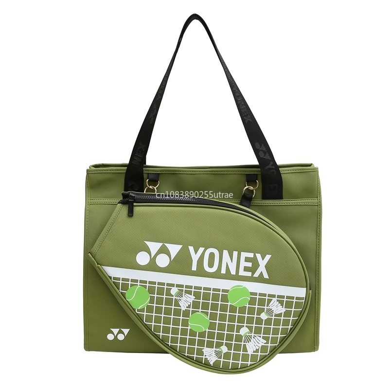 Yonex 여성용 정품 배드민턴 라켓 가방, 최대 2 라켓 보관 방수 가방, 싱글 숄더백, 대용량 목적