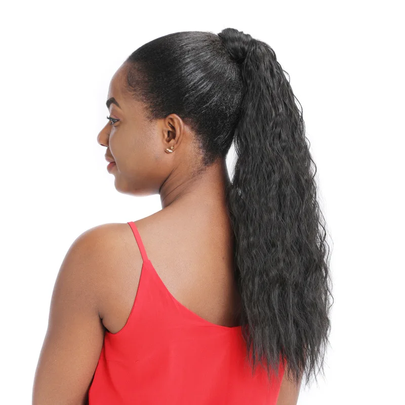 Fake Hair Ponytail Extensions Synthetic Hair Clips Bun Clip-In Ponytail Extensions For African Women Pony Tail Hair Extensions