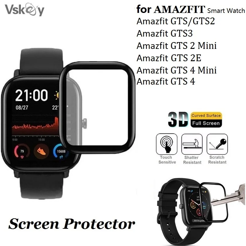 100PCS 3D Curved Soft Screen Protector for Amazfit GTS 4 Mini GTS3 GTS2 2E Smart Watch Full Cover Anti-Scratch Protective Film