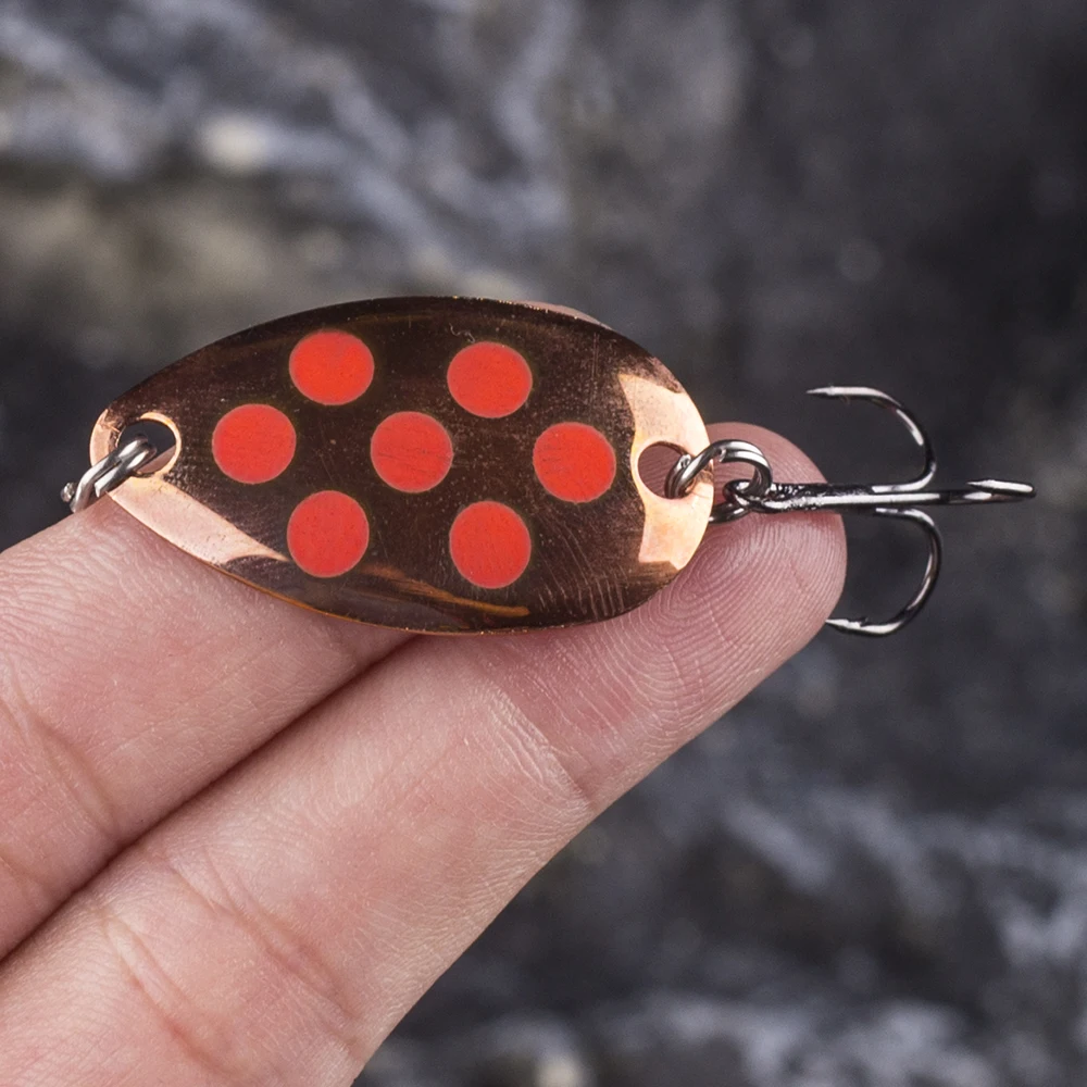 AYWFISH 33MM 2.6G Metal Spoon Spinner Fishing Lure Saltwater Crankbait Wobble For Trolling Pike Bass Trout Fishing Special Offer