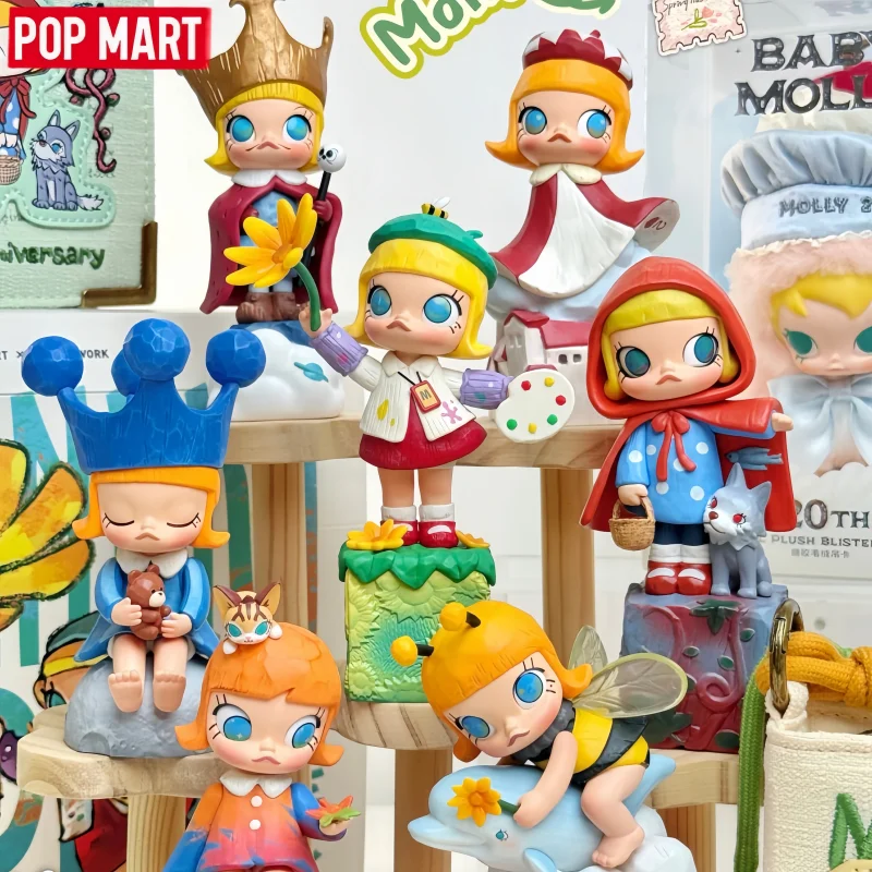 

POP MART Molly 20th Anniversary Scenery Along The Way Series Blind Box Collectible Action Figure Mystery Box Birthday Gift Toys