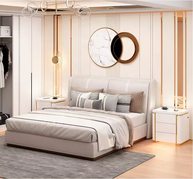 شاحن لاسلكي ذكي جديد منضدة طاولة جانبية أثاث غرفة النوم بجانب السرير مع محطة شحن #6