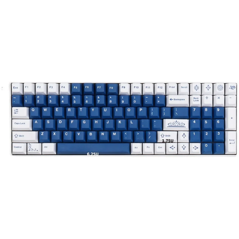 

GMK Lazurite Sapphire Keycaps Factory Height PBT Thermal Sublimation Full Set Mechanical Keycaps 68/87