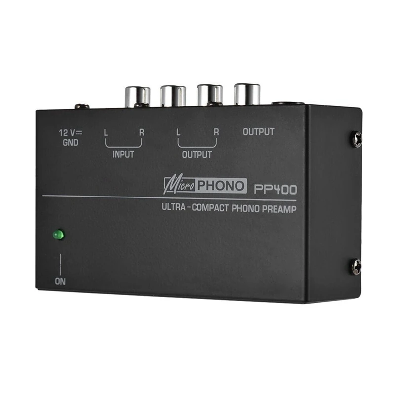 

New Ultra-Compact Phono Preamp Preamplifier With Rca 1/4Inch TRS Interfaces Preamplificador Phono Preamp PP400,US Plug