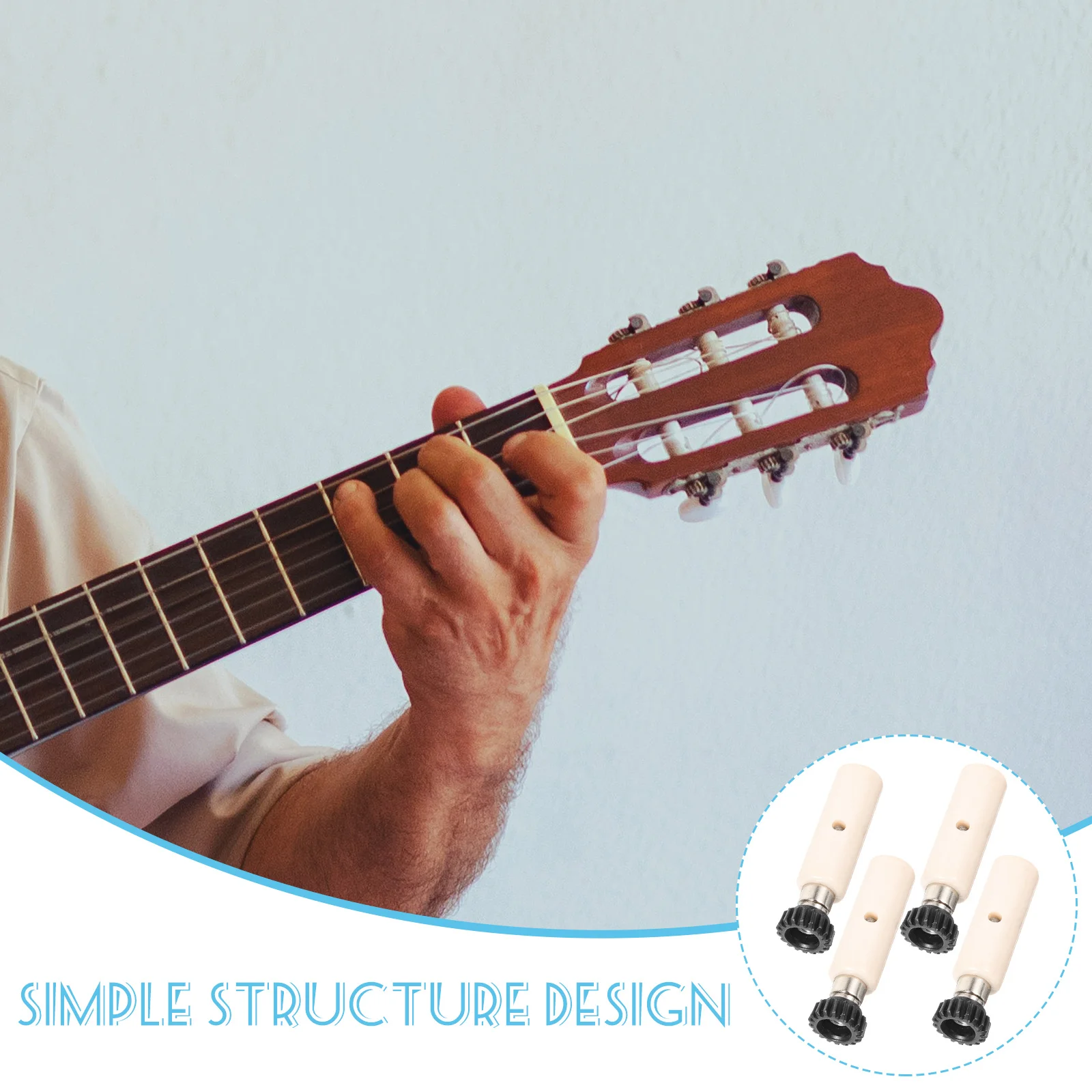 

1 Set Guitar String Head Button Gear Tuning Pegs For Electric Acoustic Guitar Replacement Lightweight Durable Machine Heads