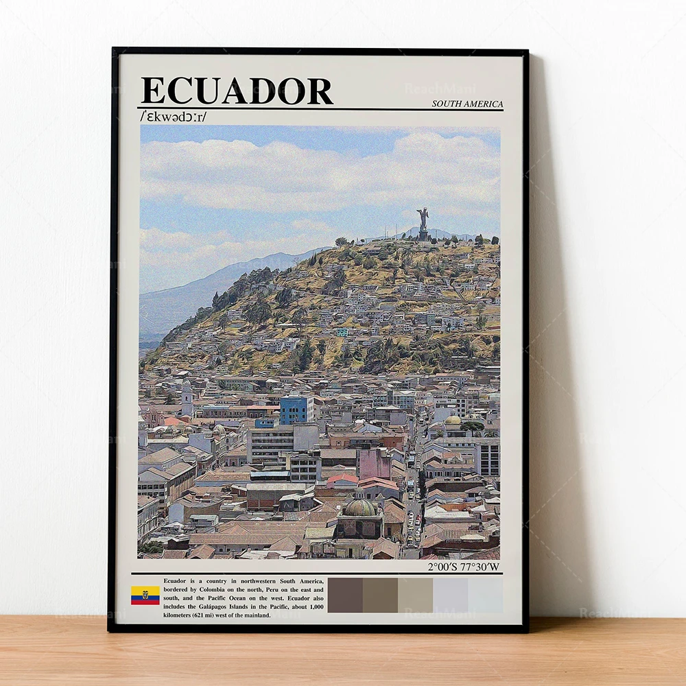 ملصقات السفر لـ Machu Picchu، Medellin كولومبيا، مدينة المكسيك، Trinidad and Tobago، أوروغواي، فنزويلا، باراغواي، الإكوادور