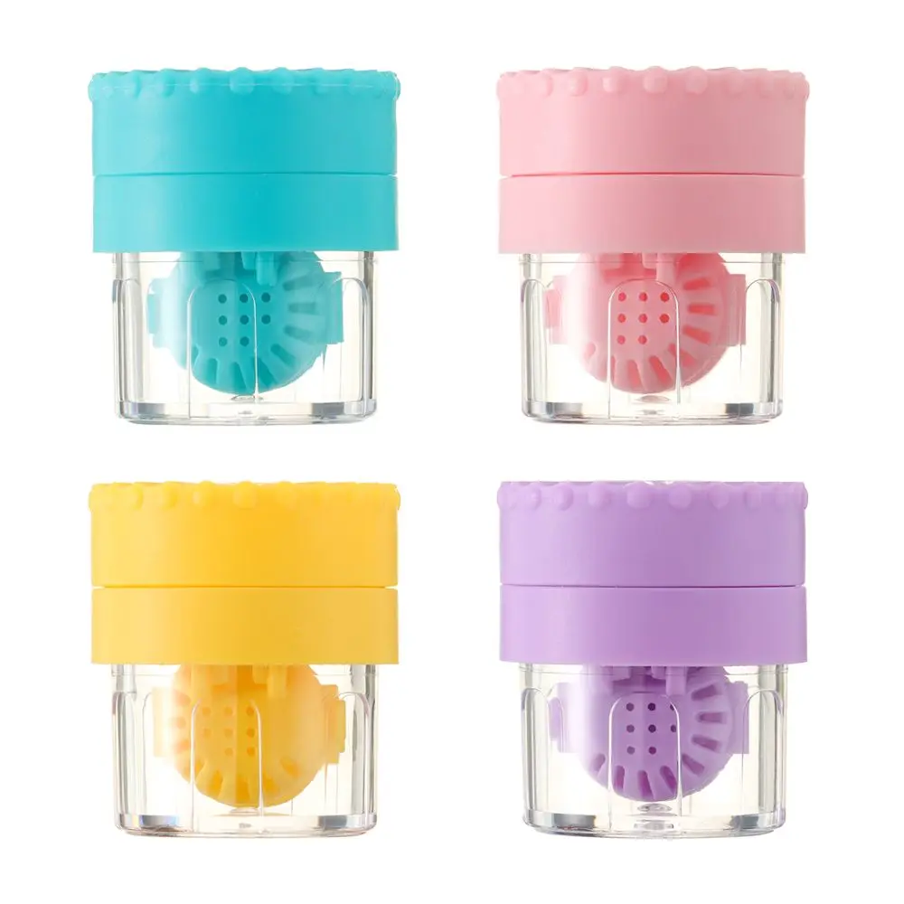 Portable Manually Rotatable Contact Lens Case Contact Lens Cleaner Case Container Storage Holder Tools Accessories