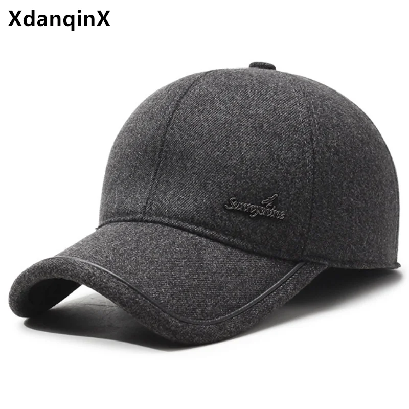 

New Winter Men's Cap Plush Thickened Coldproof Earmuffs Hats Warm Baseball Caps For Men Ski Hat Snapback Cap gorras шапка 모자