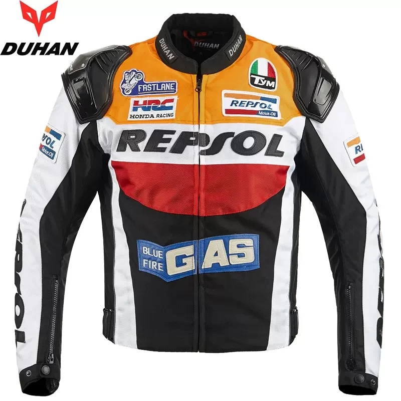 

Men DUHAN Motocross Equipment Protect REPSOL Motorcycle Jacket Motorbike Jackets Motorcyclist Sports Moto Clothes Jacket Oxford