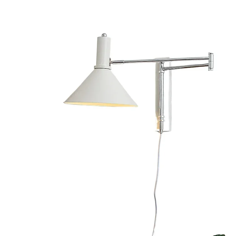 

Rocker arm wall lamp free wiring, stretch folding medieval wall bedroom bedside lamp