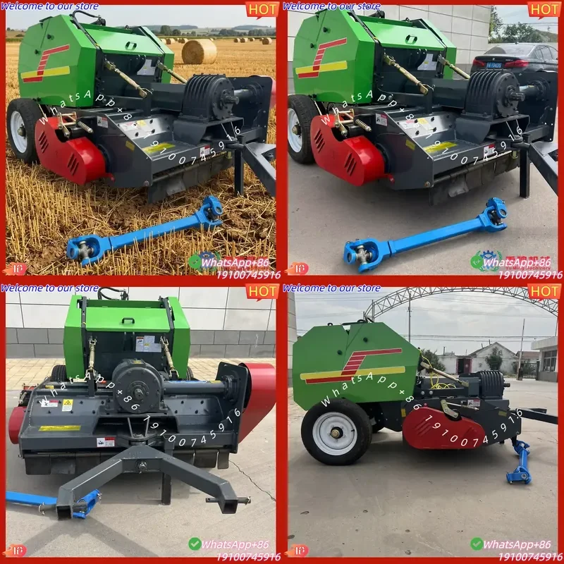 CE Certificate 9YK-1300 Model Efficient Crushing and Bundling Machine Round Baler Tractor Straw Hay Baler Machine Packaging