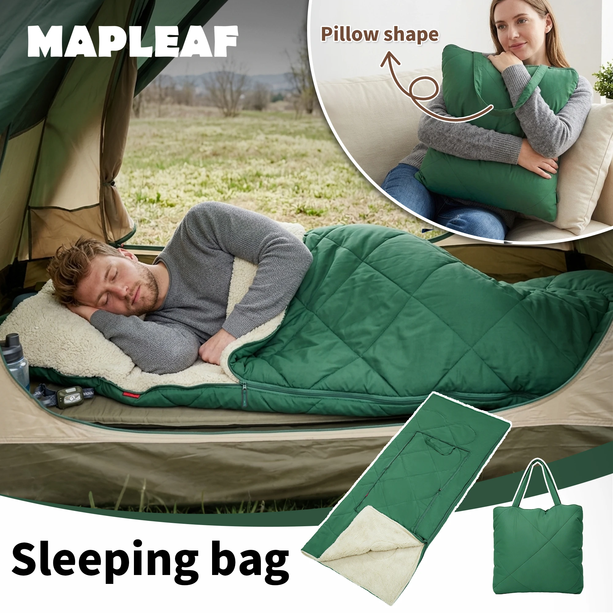 Fleece Sleep Bag - كيس نوم مابليف متعدد الوظائف 4