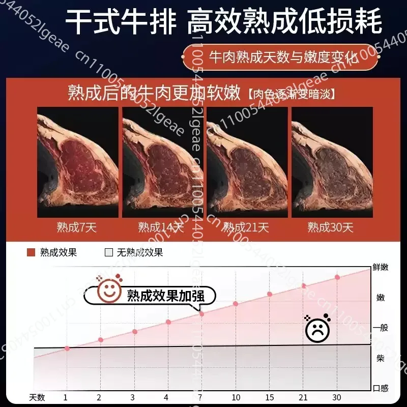 Wet and Dry Ageing Cabinets, Beef Maturation Cabinets, Deep-sea Fish and Pork Belly Display Cabinets, Commercial Fresh