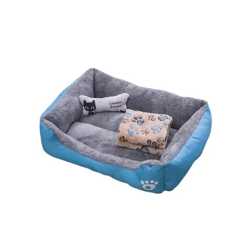 Pet Large Dog Bed Warm House Candy-colored Square Nest Pet Kennel For Small Medium Large Dogs Cat Puppy Plus Size Dog Baskets