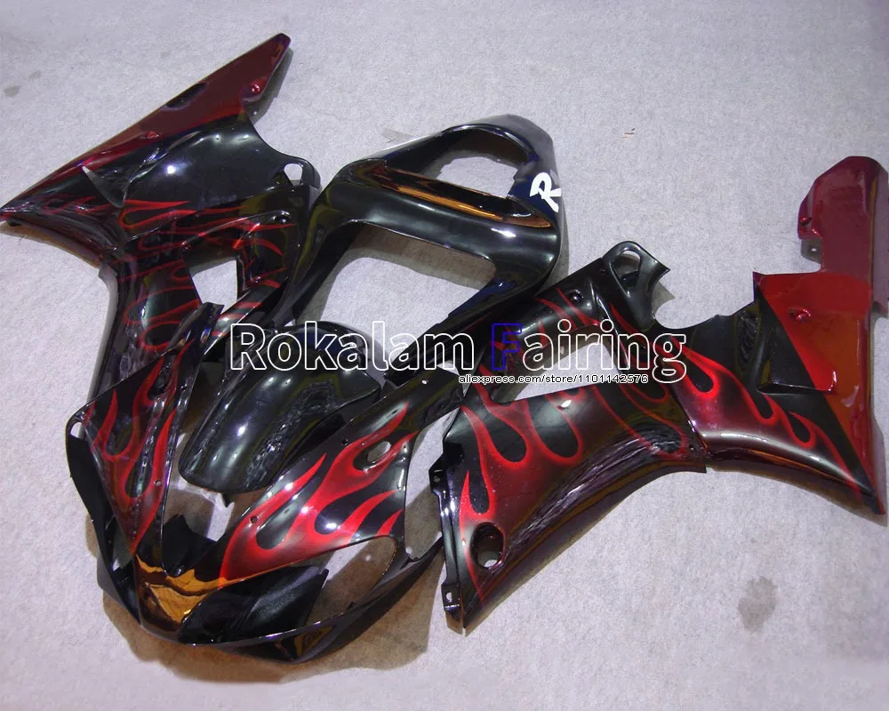 

Red Flame Cowling For Yamaha YZF1000 R1 2000 2001 YZF R1 YZF-R1 YZF R1 Motorbike Bodwork Fairing (Injection molding)