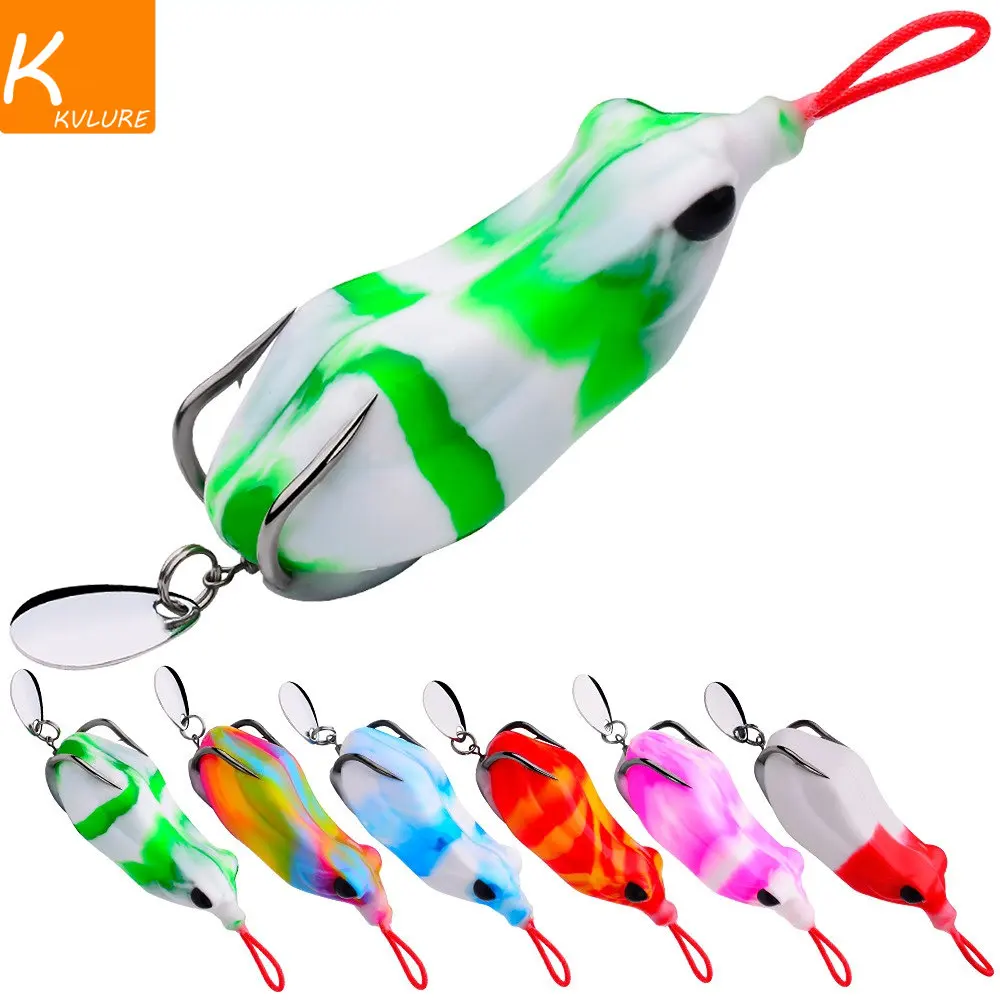 

6.5cm 14.5g 1pcs Topwater Soft Mouse Bait Fishing Lures Treble Hooks Ray Frog Crankbait Artificial Bait Bass Pike Fishing Tackle