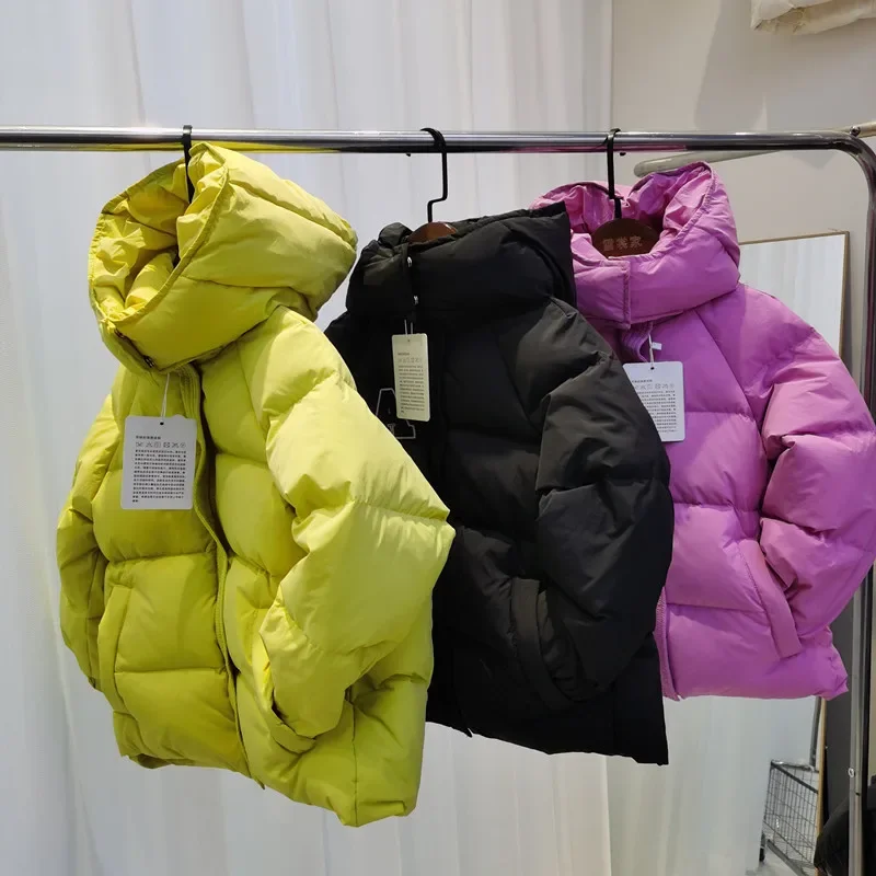 

Girls' down jacket 2024 new autumn and winter thick white duck down foreign style short baby big children's coat