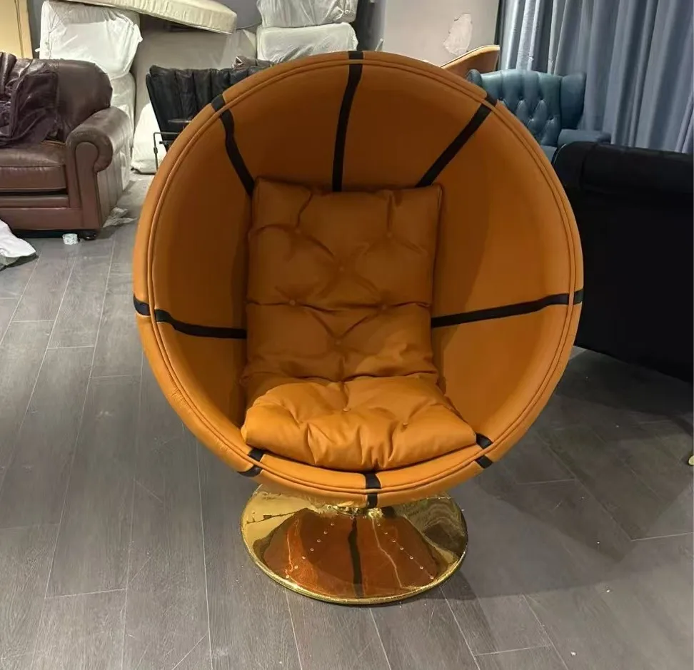 Aviator Retro Industrial Leather Sofa Chair Cooling Feature Luxury Design for Bedroom Dining Villa Living Room Basketball Fans
