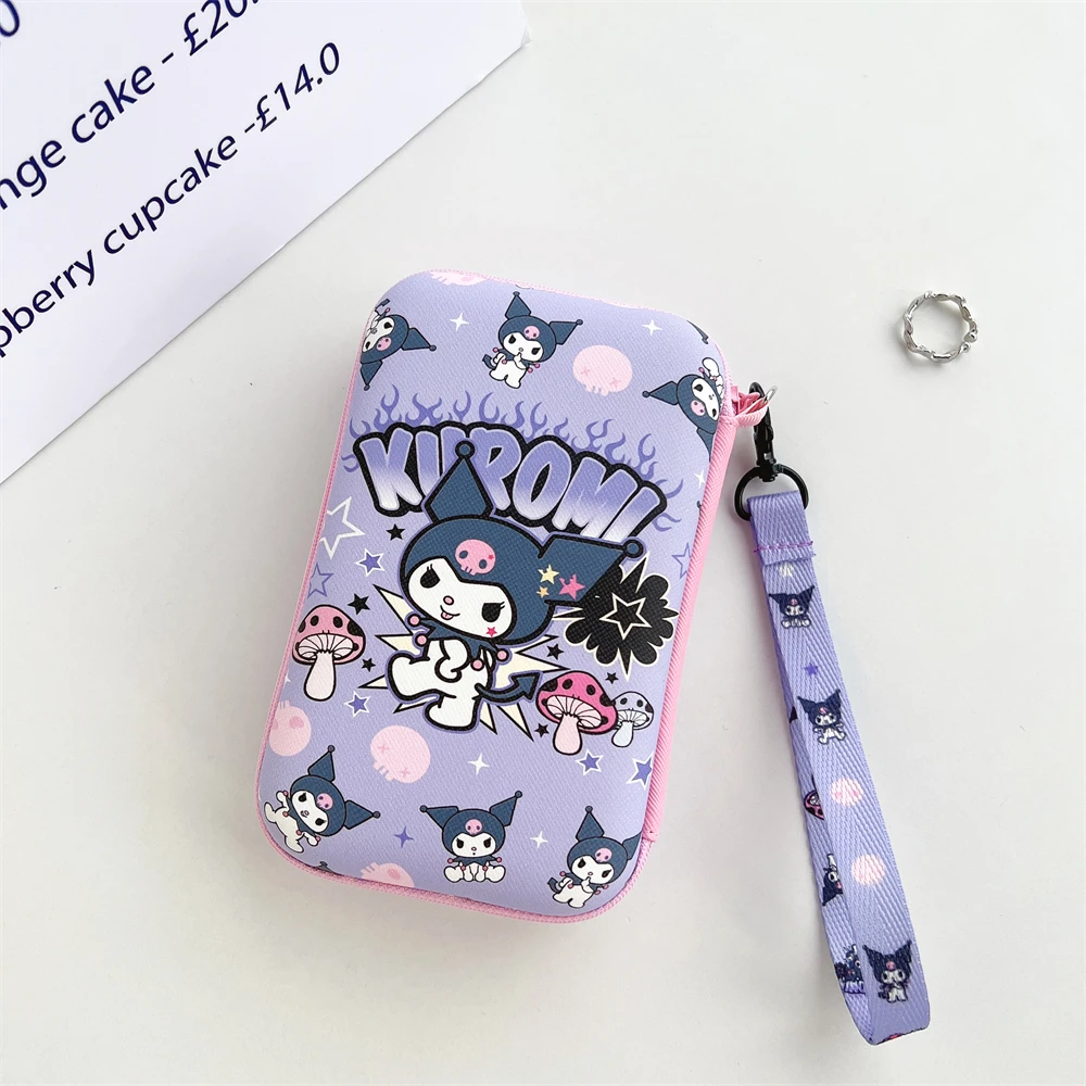 EVA Case Earphone Headset Accessories Portable Storage Package Bag for Data Cable/Power Bank/Hard Disk Drive Kuromi Melody Lotso