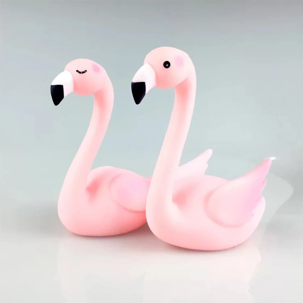 

Birthday Cake Topper Nordic Bird Figurines Resin Animal Ornament For Home Office Car Cabinet Study Decor Pink