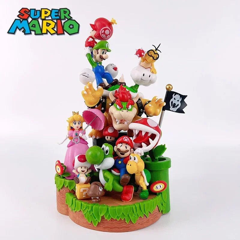 

28 см игра Marios Bros фигурки героев Marios Luigi Yoshi принцесса персик Bowser жаба Koopa Troopa Goomba Boo коллекция детские игрушки