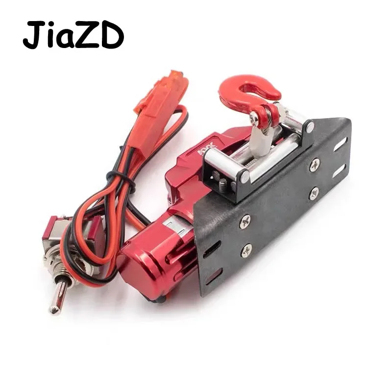 KYX Aluminum Alloy Electric Self-rescue Winch Single/Double Motor Capstan Windlass Hook for RC 1/10 Climbing Car TRX-4 KM2 Parts