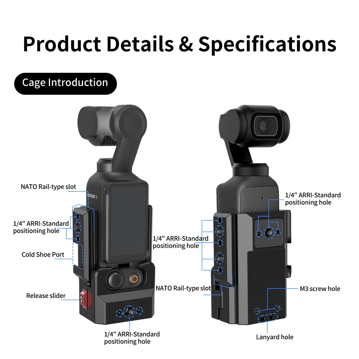 Kugelkopf Verstellbarer Kamera-Nackenhalter Silikonband für DJI Osmo Pocket 4 3 Gimbal Multi-Winkel Vlog POV Action Zubehör – Detail 20