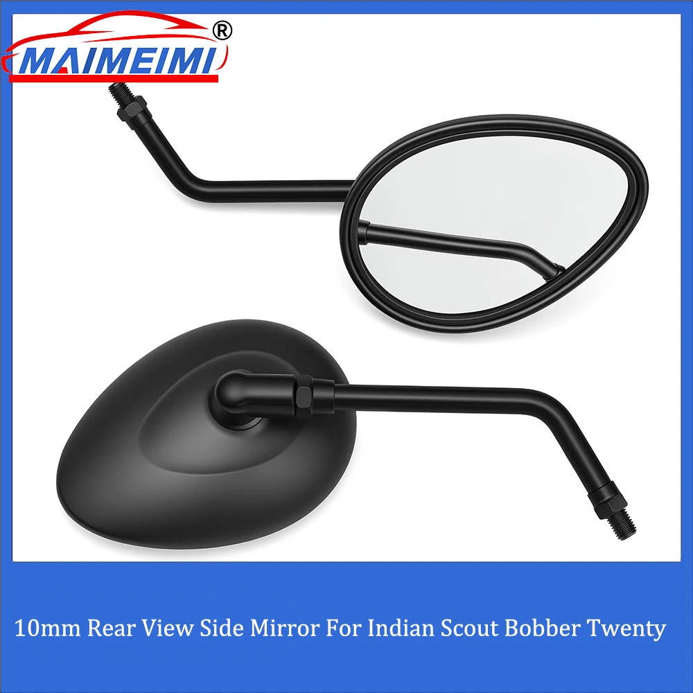 Motorcycle 10mm Rear Side View Mirror For Indian Chief Class Chieftain Roadmaster Scout Vintage Dark Horse Springfield
