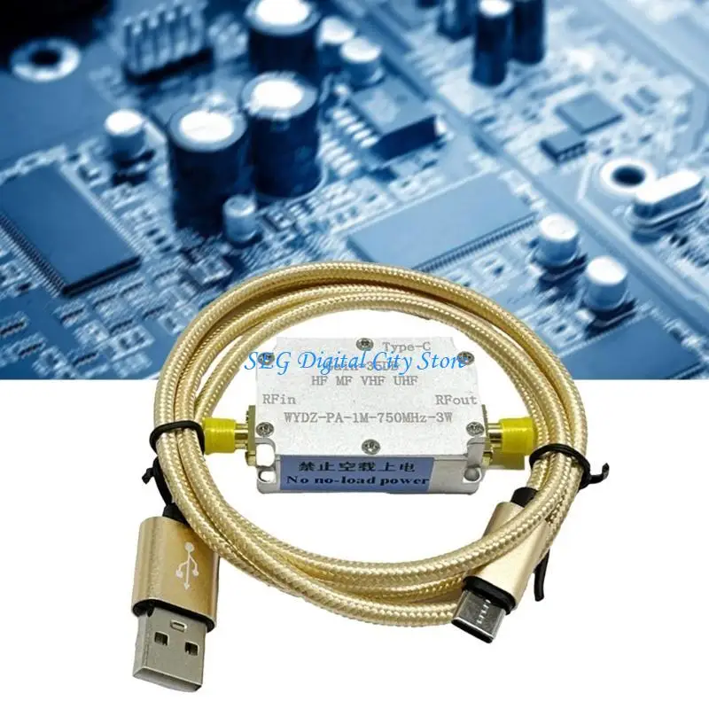 U75B 1-750M 3W مقبس مكاسب عالية موصل مكبر للصوت منخفض الضوضاء معدني لأجهزة الراديو #3