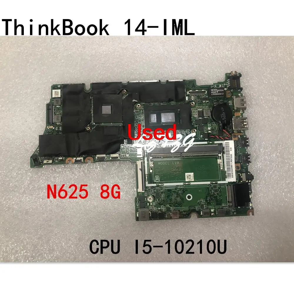 Used for Lenovo ThinkBook 14-IML Laptop Motherboard With CPU I5-10210U N625 RAM 8G FRU 5B20S43388