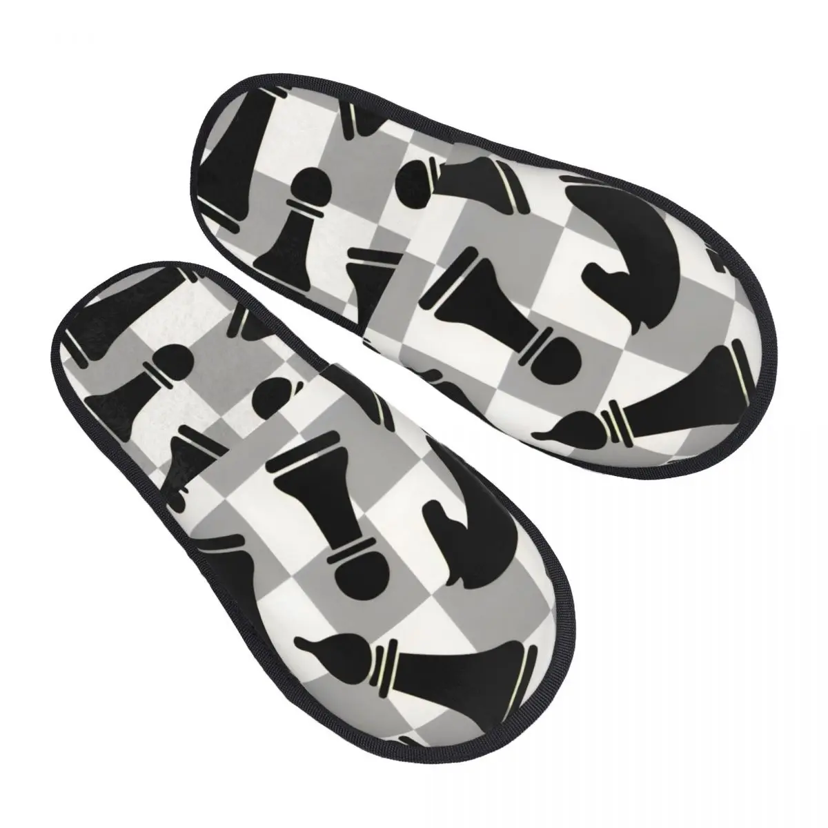 

Indoor Chess Figures Warm Slippers Home Plush Slippers Home Soft Fluffy Slippers