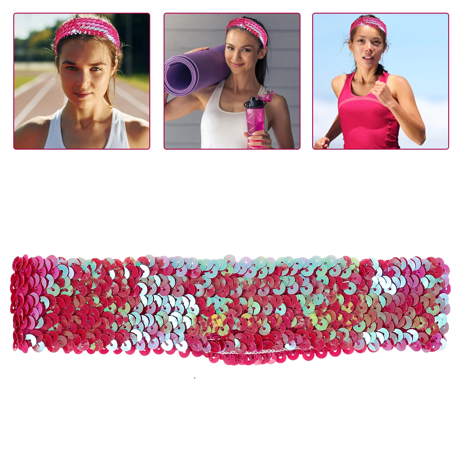 

Headband Sequin Glitter Elastic Women Gold Photo Prop Birthday Party Hair Care Styling Tools Fashion Accessories