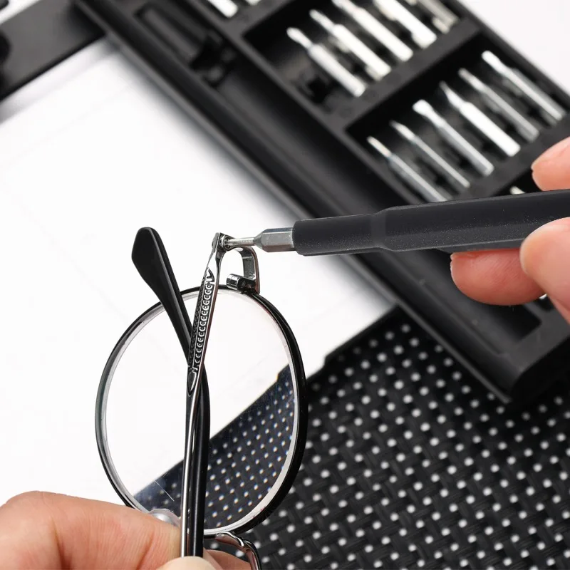 Zestawy mini śrubokrętów 25 w 1, sześciokątne, płaskie, magnetyczne śrubokręty do naprawy okularów, zegarków, narzędzia ręczne DIY